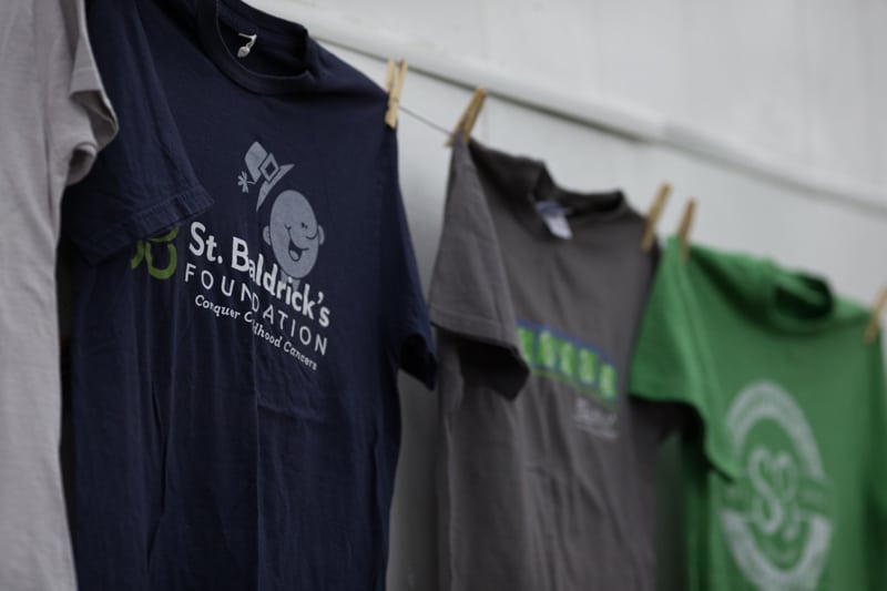 t-shirts at st. baldrick's foundation fundraiser