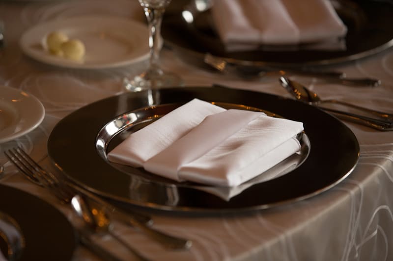 table detail at firestone wedding reception 
