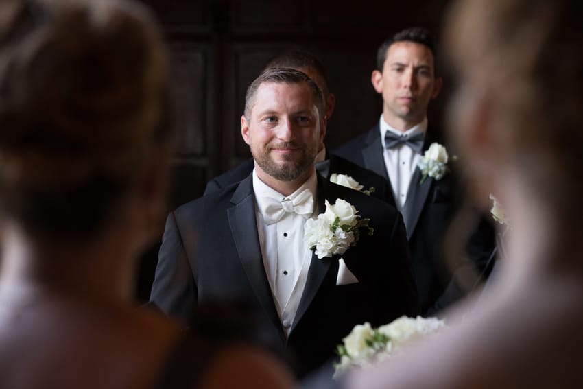 groom during wedding ceremony 