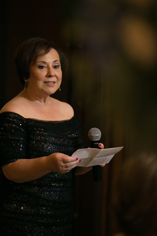 mom giving reception speech