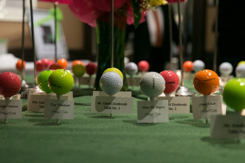 golf balls as wedding favors