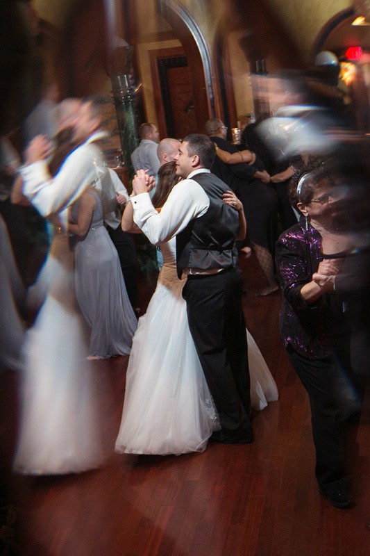 bride and groom dancing at wedding reception at tangier