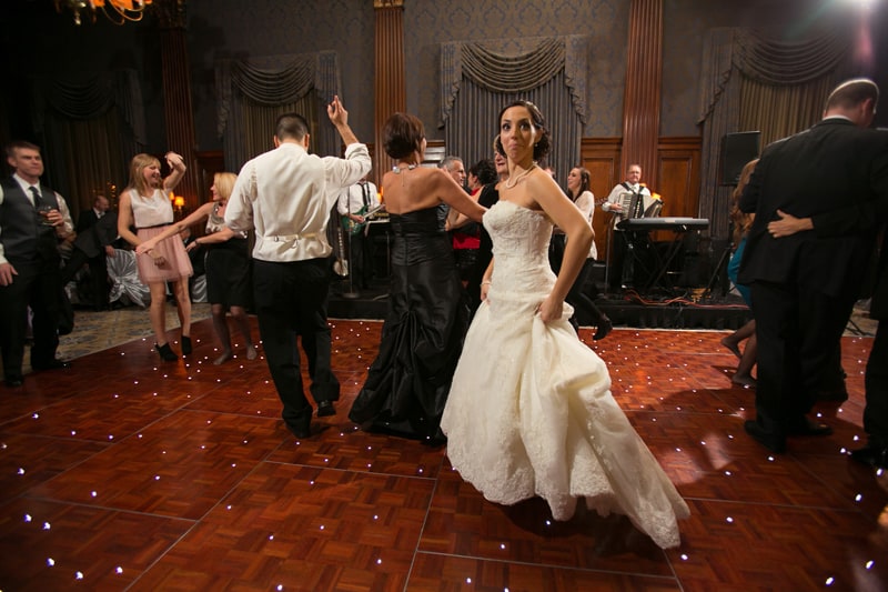bride dancing at her wedding reception 