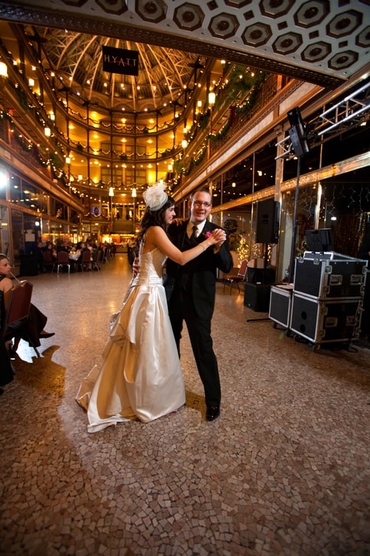 first dance at cleveland arcade wedding reception