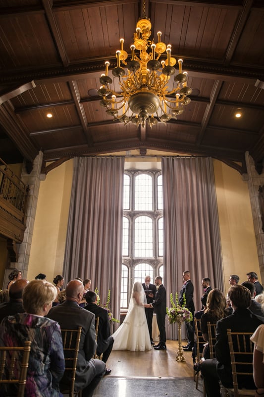wedding ceremony at tudor arms