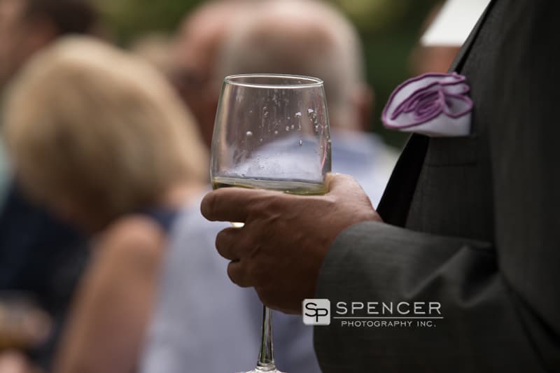 wine served at chagrin falls wedding ceremony