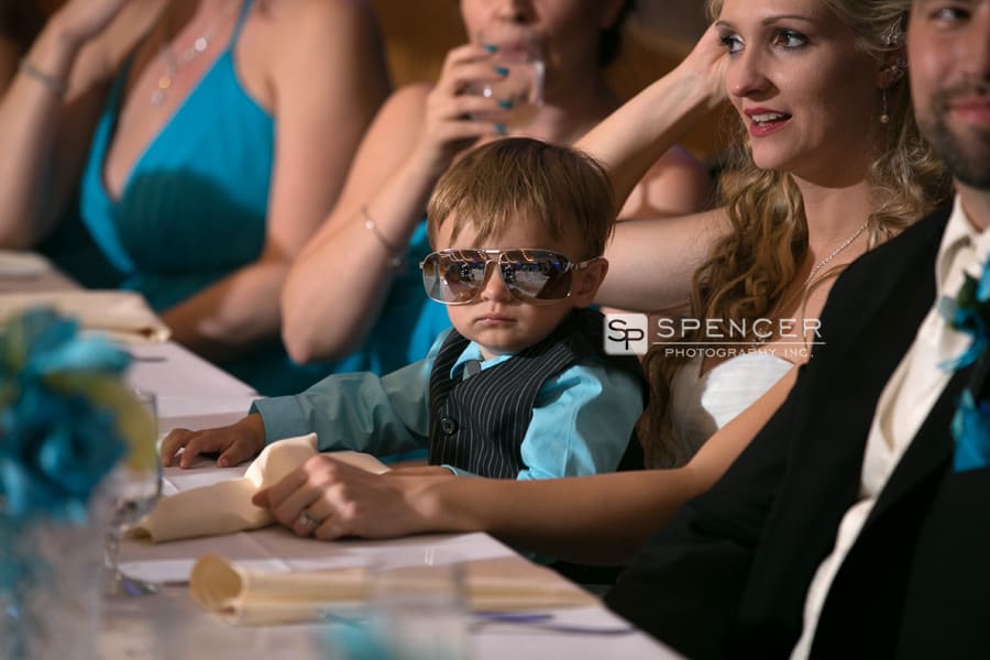 little boy with sunglasses