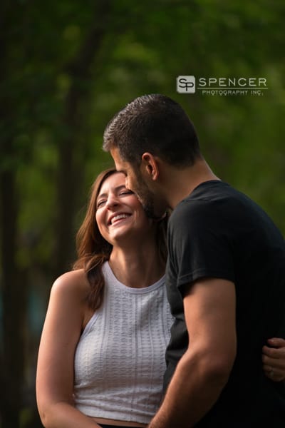 engagement picture at wade oval park