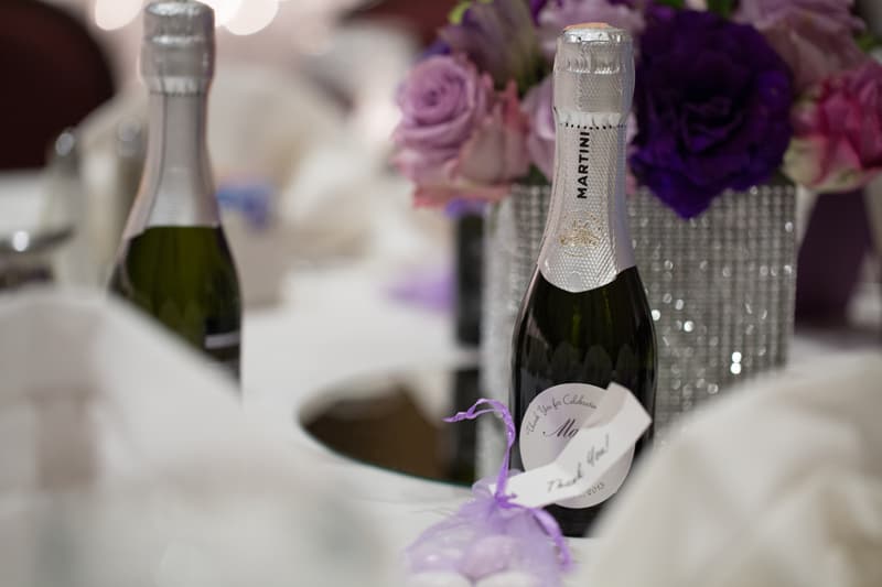 champagne at firestone wedding reception
