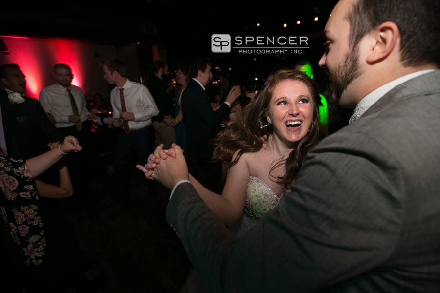 bride dancing at her wedding reception