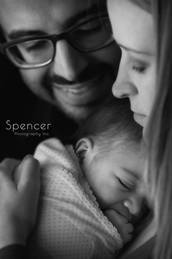 black and white family newborn photography in Uniontown