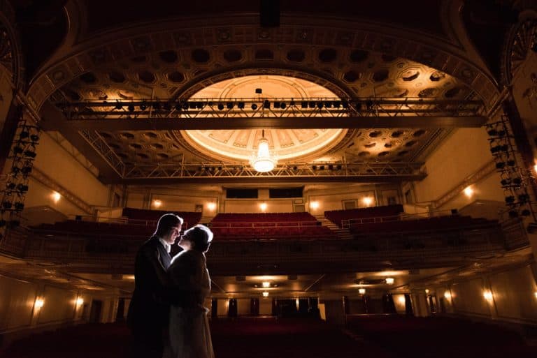 wedding picture at playhouse square cleeveland