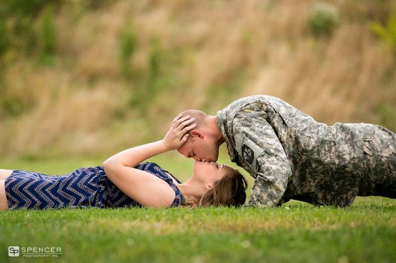 engagement pictures in army uniform