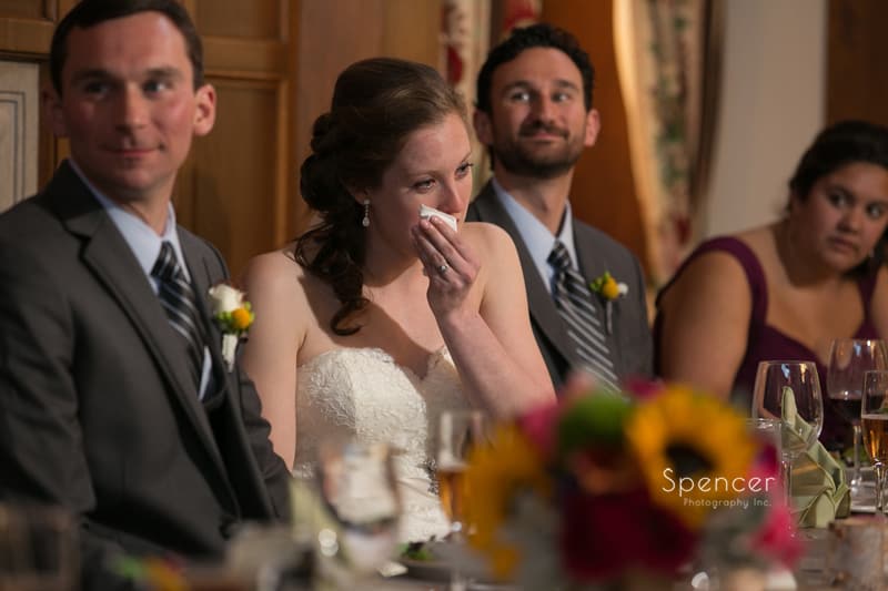 bride reacts to maid of honor speech