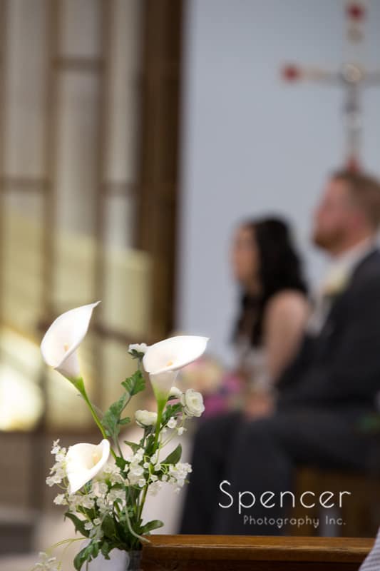 wedding detail at church in Mentor