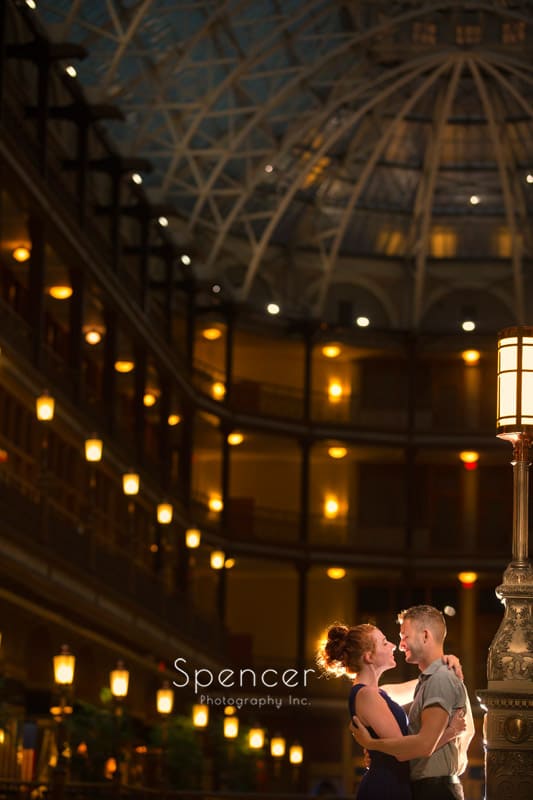 engagement pictures at cleveland arcade