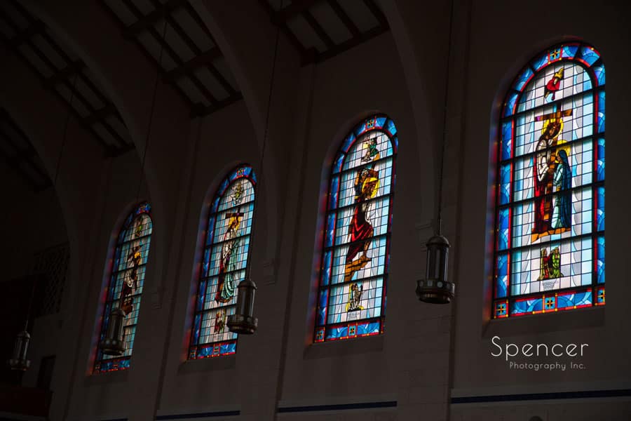 stained glass windows at st christopher cleveland