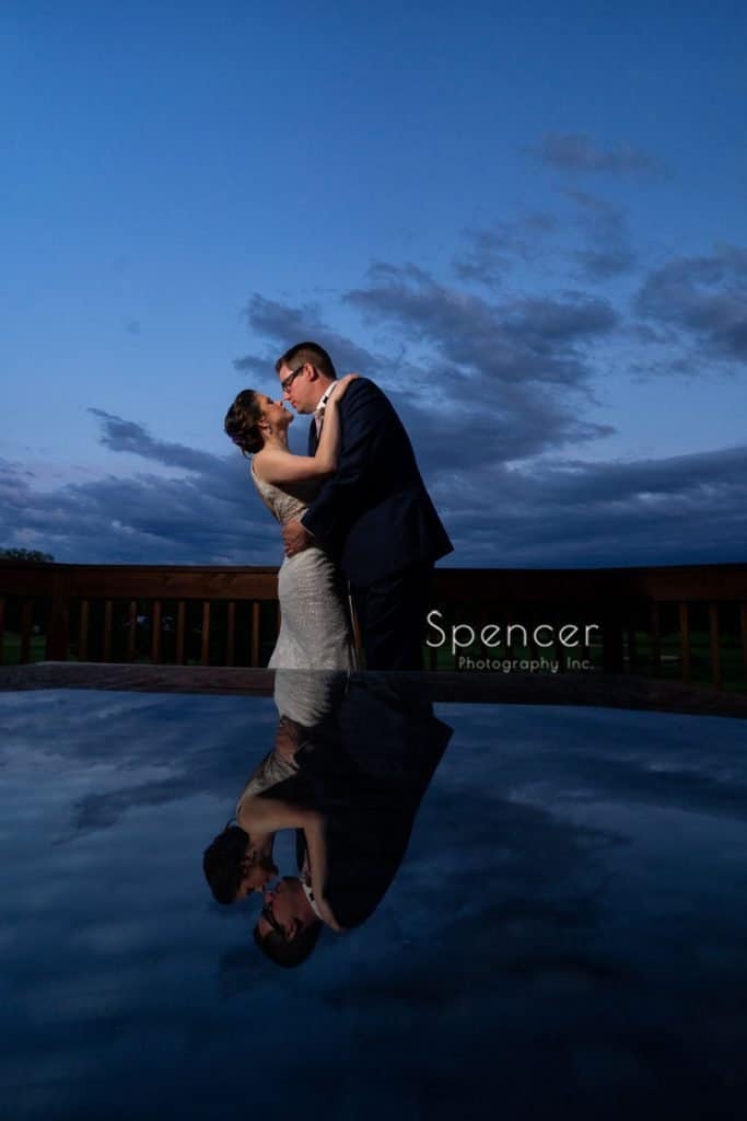 dramatic wedding picture at Columbia Hills Country Club