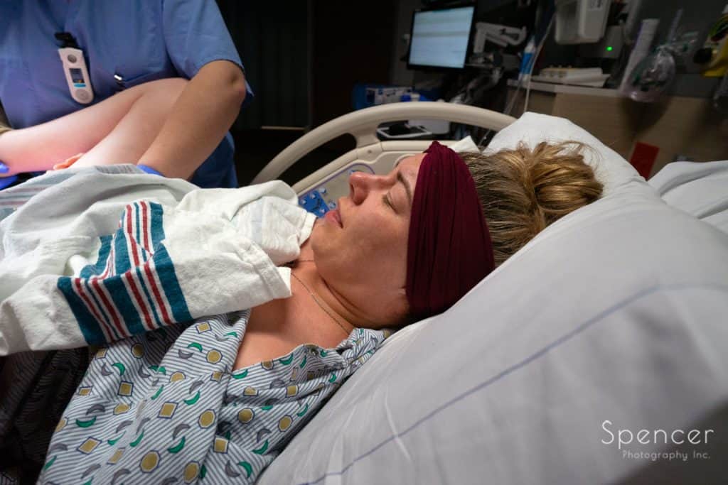 mom giving birth at Akron City Hospital