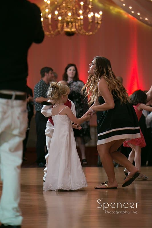 kids dancing at wedding reception in Strongsville