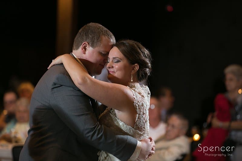 bride smiling during first dance
