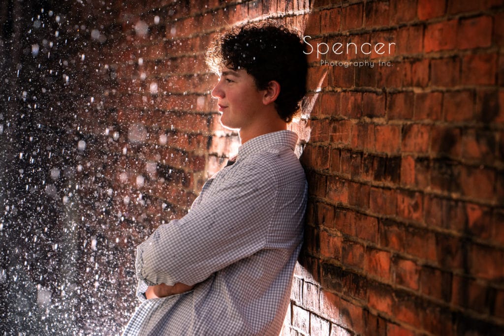 wadsworth high school senior picture in the rain