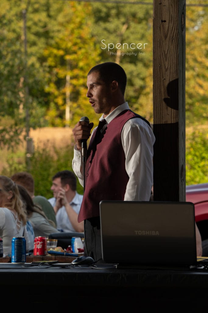 best man speech during wedding reception in akron