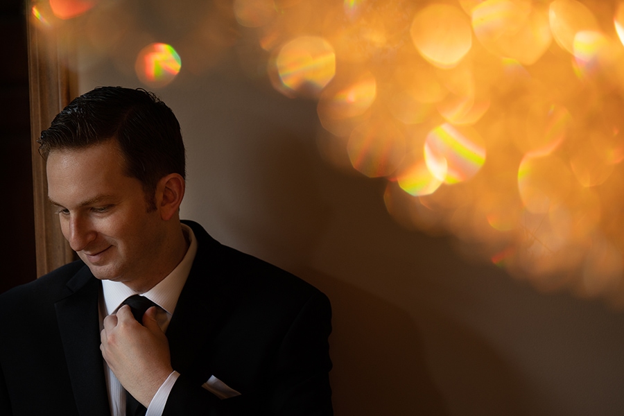 creative wedding picture of groom before his wedding at Stonewater
