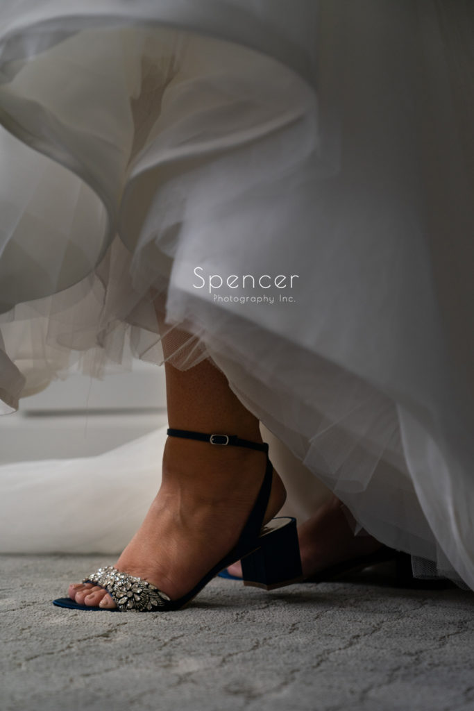 Brides wedding shoes at Hillbrook