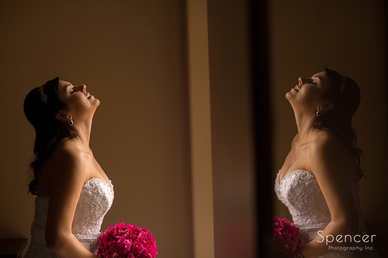 bride before her wedding ceremony at Troon North Scottsdale