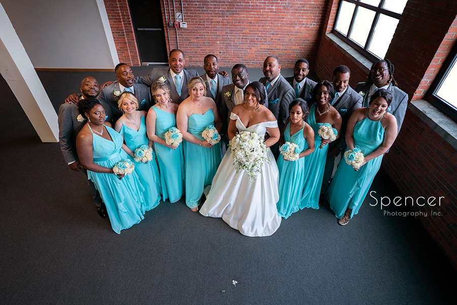 bridal party picture at Ariel International