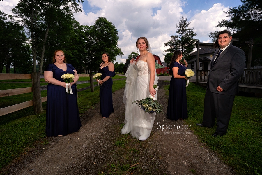 a creative picture of bridesmaids at Crystal Brook Farm