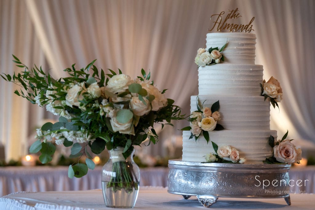 wedding cake at Firestone Country Club