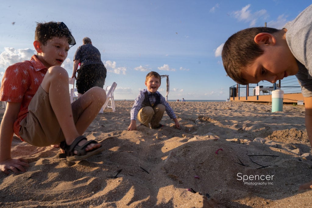 kids playing in sand
