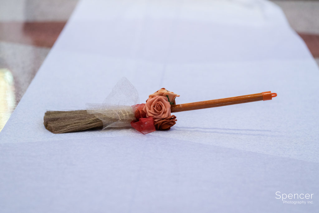 broom at wedding ceremony