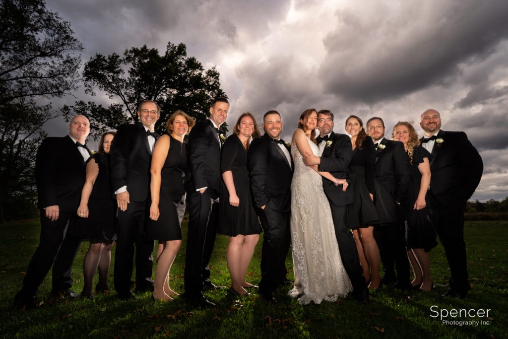 picture of bridal party at beachwood wedding