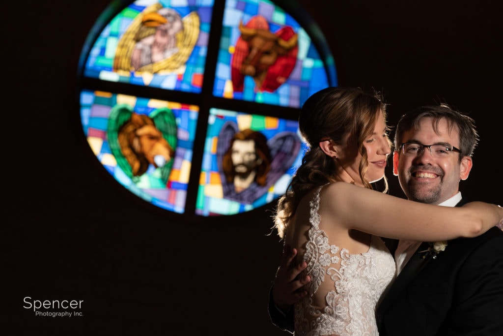 wedding portrait at St. Cosmas and Damian