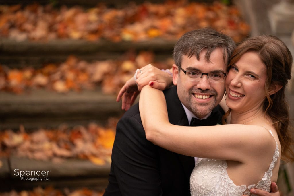fall wedding photo in cleveland