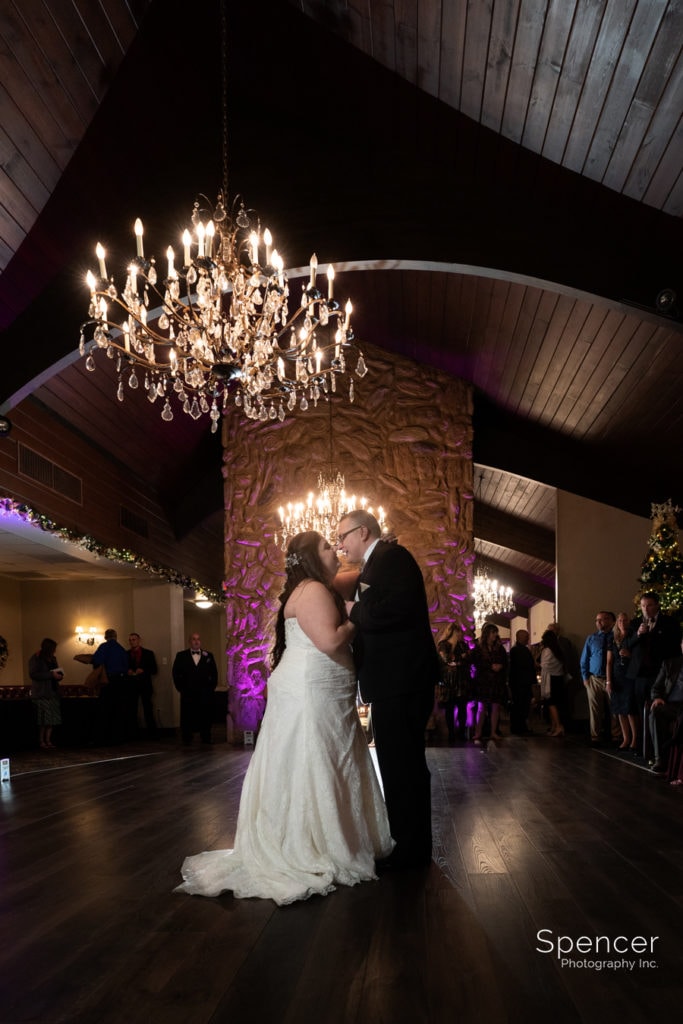first dance at reception at Prestwick Country Club