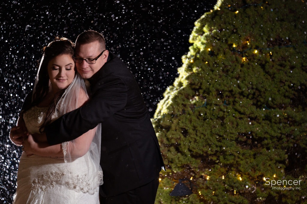 christmas wedding picture at Prestwick Country Club