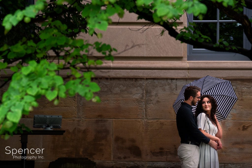 Read more about the article Jana & Brian’s Rainy day engagement pictures at Severance Hall