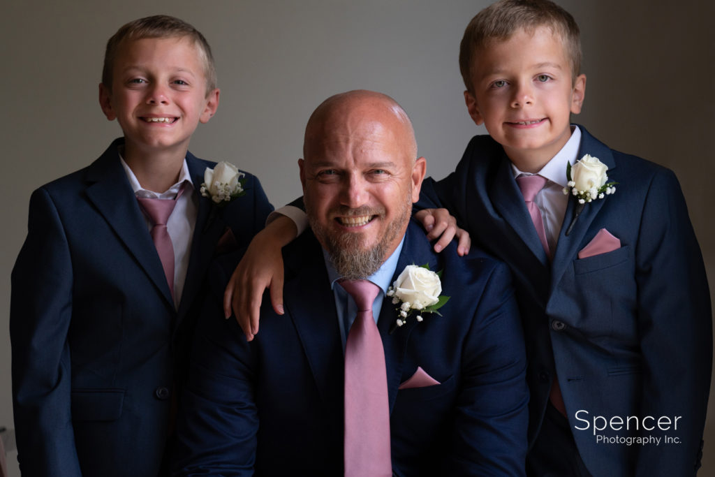 picture of groom with his sons