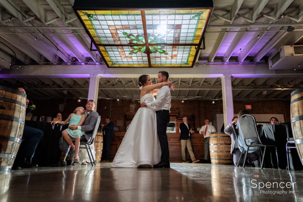 first dance at wedding reception at Great Lakes Brewing