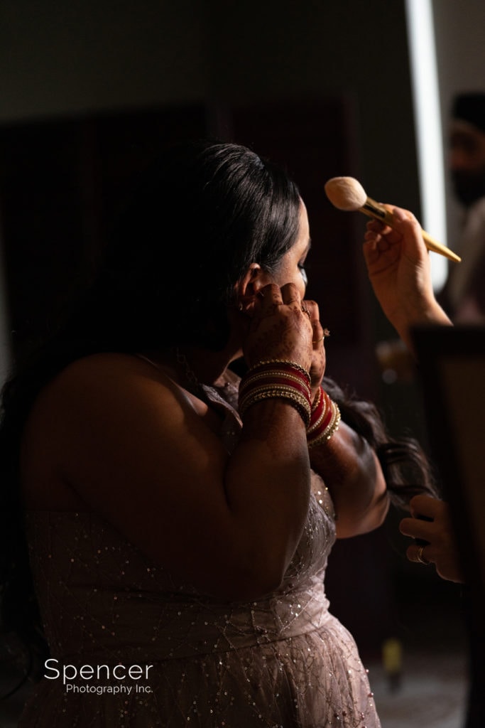 bride prepping for reception at Signature of Solon