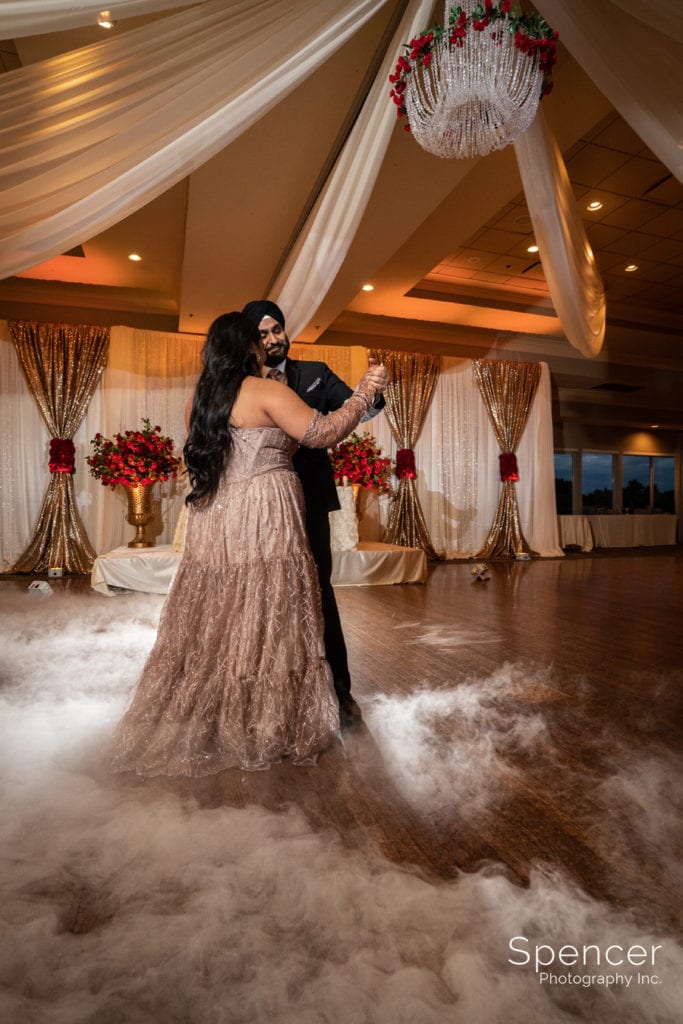first dance at Sikh wedding reception
