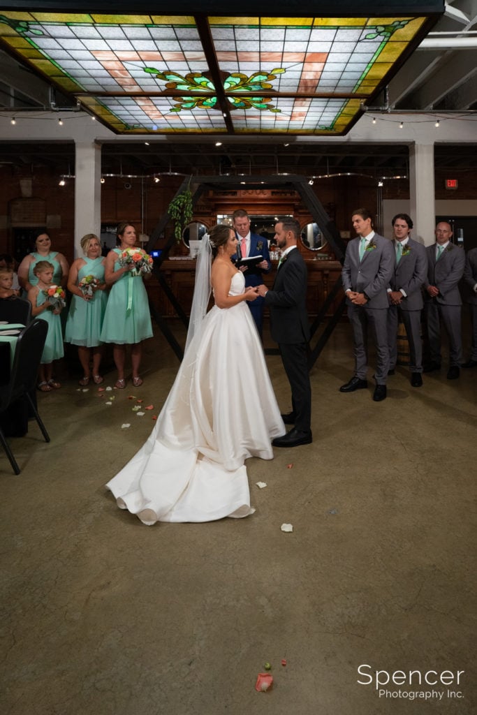 wedding ceremony at Great Lakes Brewing Company