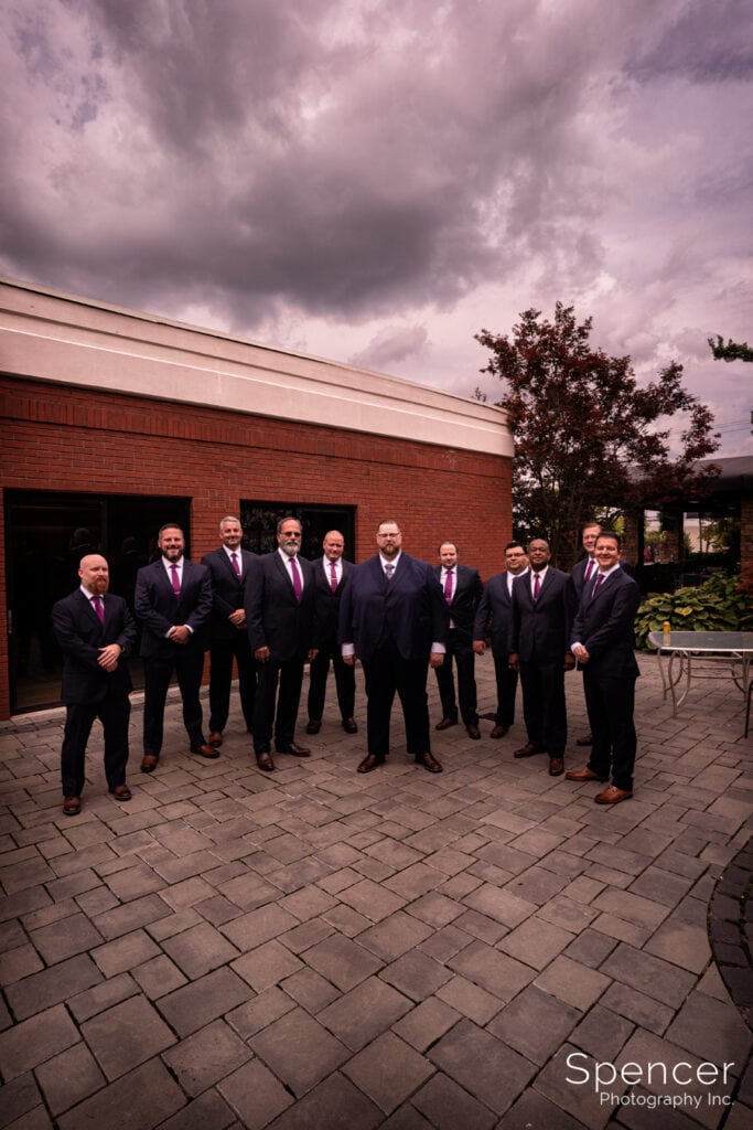 picture of groomsmen at Akron Hilton
