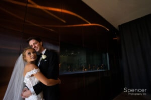 wedding picture of bride and groom at Truss
