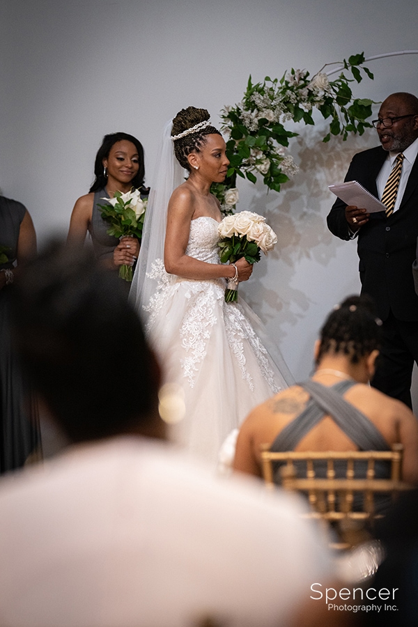 bride at wedding ceremony