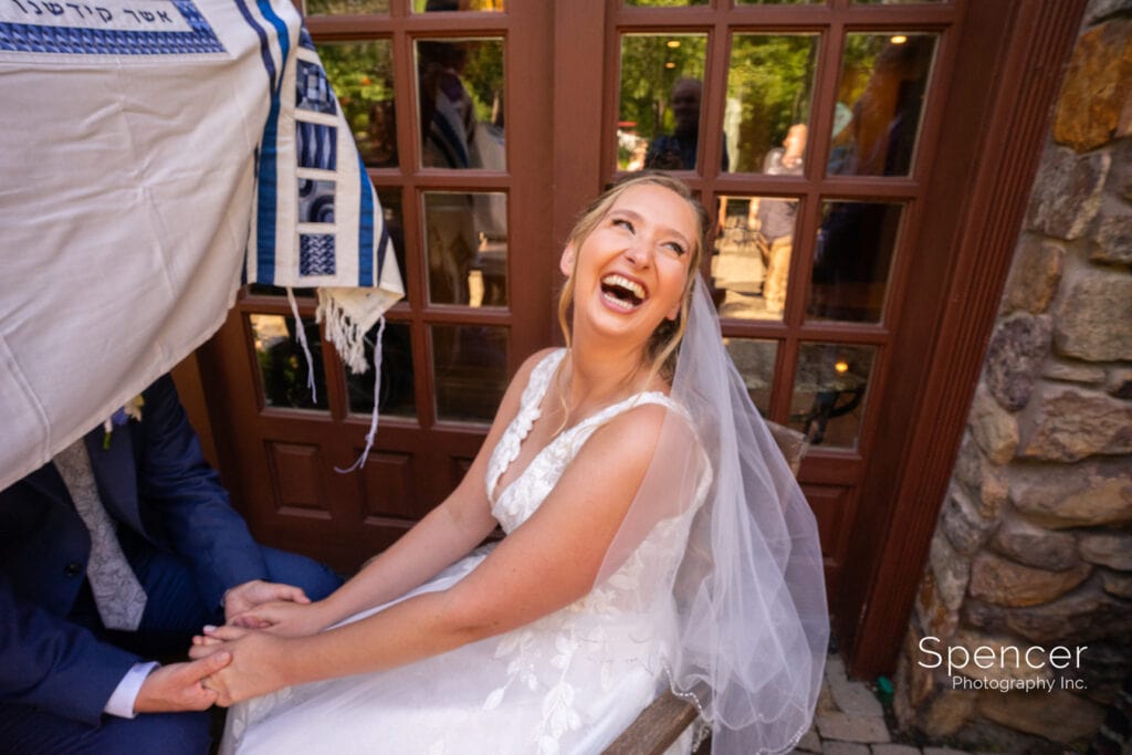 bride laughing